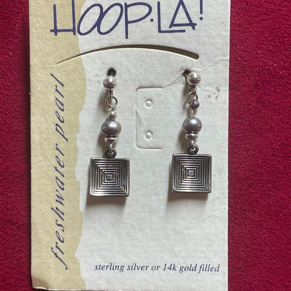 Hoopla sterling silver post earrings